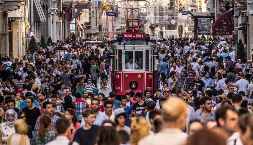 Istiklal Avenue &amp; Taksim Square, Istanbul, Turkey